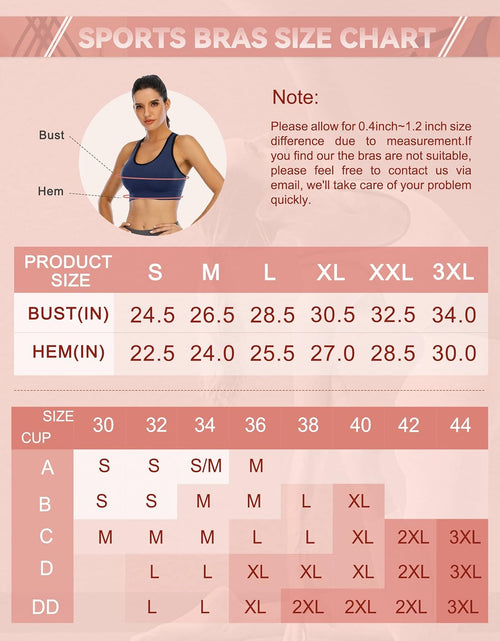 Load image into Gallery viewer, Sports Bras Pack High Impact Sports Bras for Women Strappy Sports Bra Padded Gym Bras Workout Bras Yoga Bras
